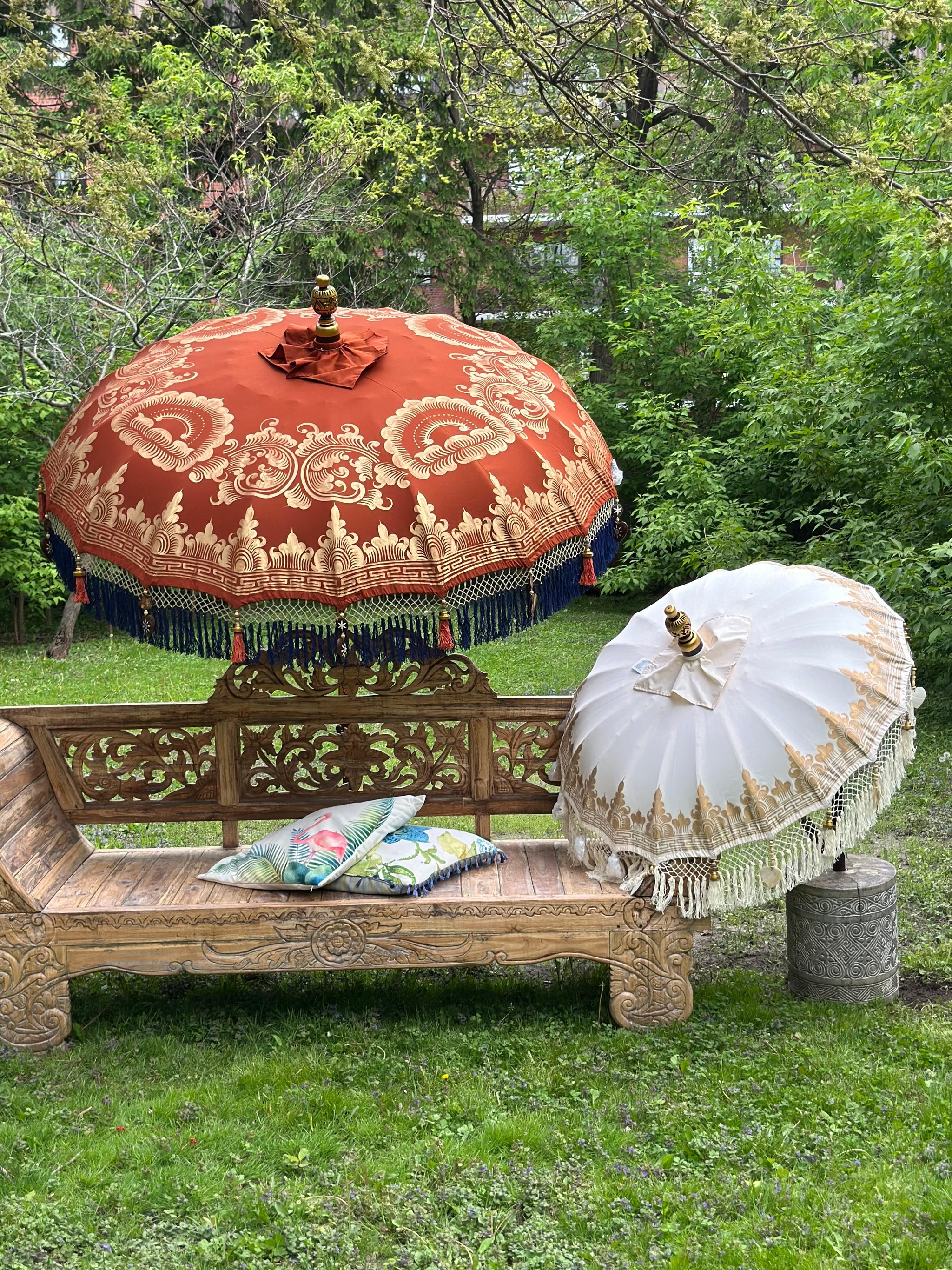 Pearl Parasol | Balinese-Inspired Hand-Painted Umbrella